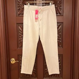 Lilly Pulitzer NWT White Emora knit pants size L
